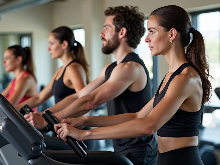 people working out in the gym